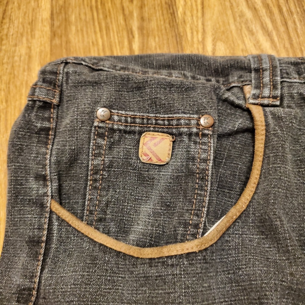 Vintage 90s Karl Kani‎ Jeans Men 38x33 Black Baggy Wide Leg Carpenter Hip Hop - Picture 6 of 12